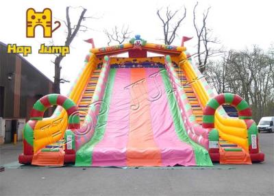 China HOP JUMP 0.4mm PVC Double Lane Inflatable Slide Fire Prevention for sale