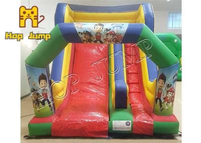 China 0.55mm PVC Tarpaulin Inflatable Dry Slide Commercial Bouncer House Fire Retardant for sale