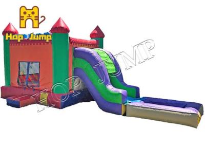 China Niños combinados Inflatables los 4x8m NFPA 701 de la diapositiva animosa del castillo del PVC en venta