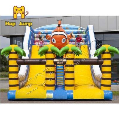 China Double Lane PVC Giant Inflatable Slide 18ft UV Protection for sale