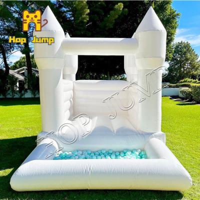 China 10ft 0.55mm PVC White Wedding Inflatable Bouncer Castle House Kids Jumper for sale