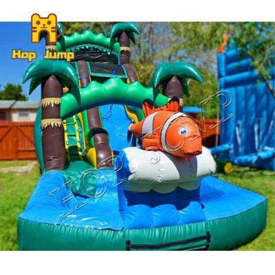China Amusement Park 0.4mm Inflatable Water Slide Commercial Use Strong Pvc Bag for sale
