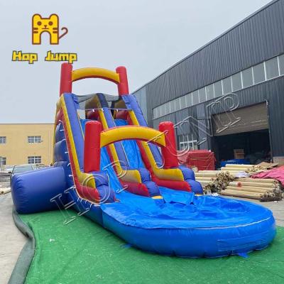 China EN71 Bounce House Water Slide Inflatable Pool Slide For Kids for sale