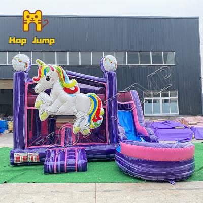 China Electric Blower Tarpaulin Bag Little Pony Inflatable Bouncer Slide Combo Castle for sale