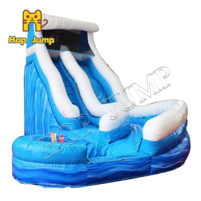 China 18ft Blue Curve Wet Dry Inflatable Water Slide Commercial Use Outdoor Water Park for sale