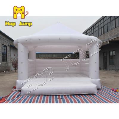 China 15ft  0.55mm PVC Gazebo White Bounce House Inflatable Castle Wedding for sale