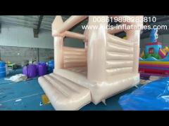 Champagne Pastel Inflatable Bounce House 15 Ft Fire Prevention