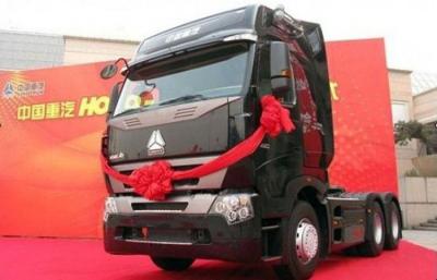 China Flat Roof Cab Tractor Truck For Trailer , 6x4 Tractor Unit Trailer Head for sale
