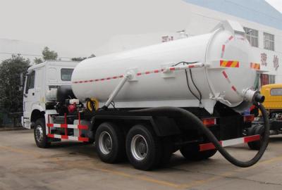 China Vacuum Suction Vehicle 15-18CBM RHD Vacuum Tank Truck With Pipe System for sale