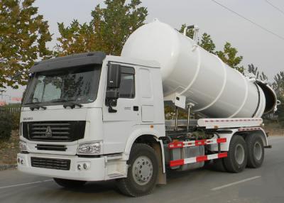 China camión de la succión de las aguas residuales de 20CBM LHD 336HP con la bomba de vacío ahorradora de tiempo en venta