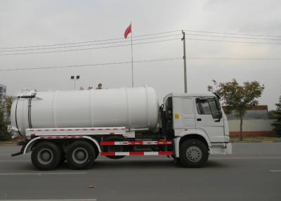 China 19CBM LHD 336HP Sewer Vacuum Truck 6×4 For Oil Chemical Sewage Tank Sediment Suction for sale