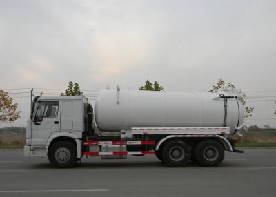China Vacuum Pump Sewage Suction Truck , Septic Tank Cleaning Truck 18CBM LHD 336HP for sale