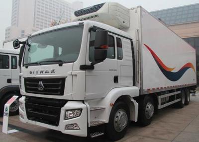 China High Strength Frozen Foods 8×4 Refrigerated Trucks And Vans 40 Ton Low Noise for sale