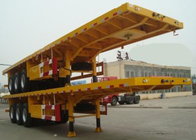 China Flat-bed Semi Trailer Truck 3 Axles 30-60Tons 13m for Loading Container for sale