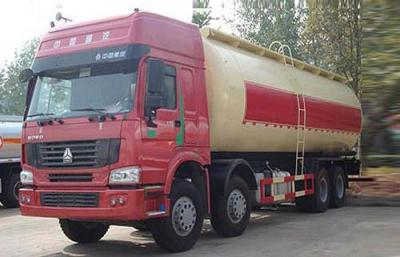 China Bulk Cement Tank Truck / Dry Bulk Trucking Transportation Vehicle 371HP 12 Wheels for sale