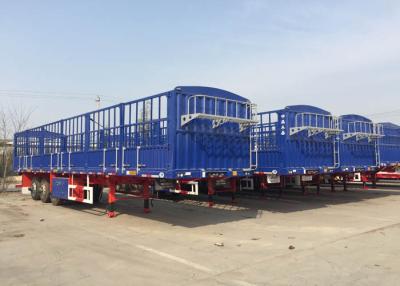 China Dropside Truck Semi Trailer Commercial Truck And Trailer 3X16 Tons for sale