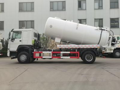China SINOTRUK HOWO Sewage Suction Truck High Pressure Cleaning 15CBM LHD 290HP for sale