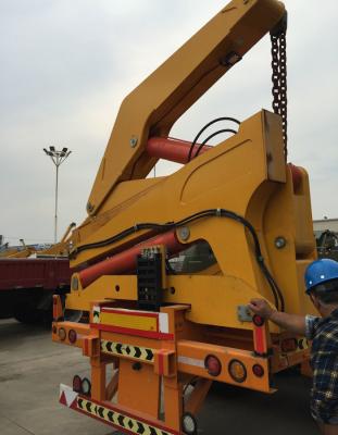 China 3 Axles Semi Trailer Container Side Loader For Lifting 20ft / 40ft Container for sale