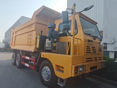 China SINOTRUK Heavy Duty Tipper Dump Truck LHD With Unilateral High Strength Skeleton Cab  Yellow for sale