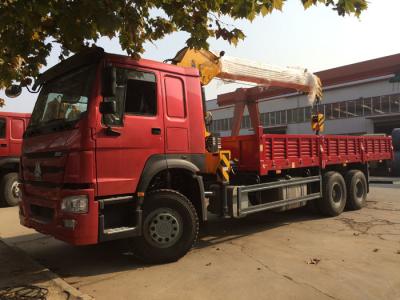 中国 トラック頑丈な 12 トンは HIAB の望遠鏡クレーン 6X4 LHD トラックの貨物上昇を取付けました 販売のため