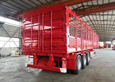 China Carbon Steel Semi Truck Trailer / Semi Low Bed Trailer 30-60 Tons for sale