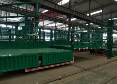 China Transport-Kohlenstoffstahl-flache Spitzen-halb Anhänger 30-60 Tonnen halb Korn-Anhänger- zu verkaufen