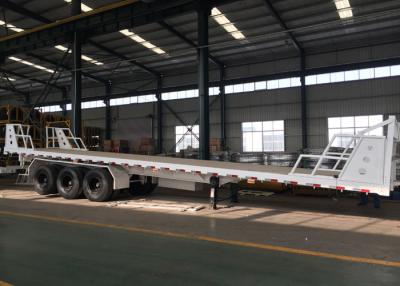 Chine De manganèse de l'acier 3 d'axes de conteneur remorque à plat de camion semi transportant les marchandises lourdes à vendre