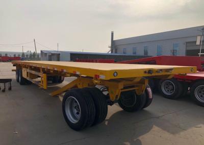 China 3 Axles Flatbed Cargo Full Trailer Carrying 40 Tons Bulk Cargo for sale