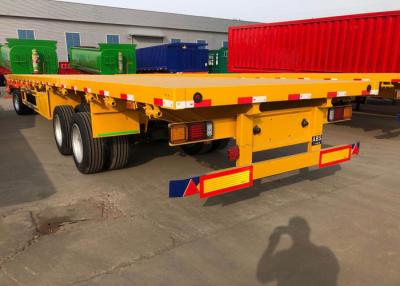 China SINOTRUK Mn Steel 3 Axles Flatbed Cargo Full Trailer for sale