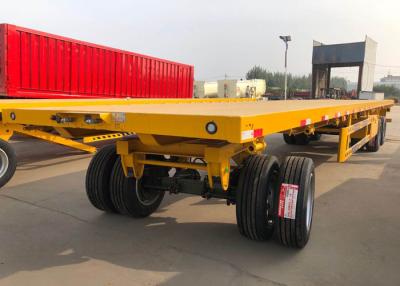 China 28T Flatbed Full Trailer ABS With Front HOWO Cargo Hook for sale