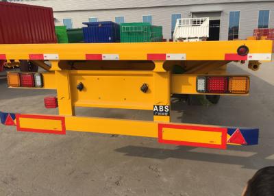 China 30 Ton Loading Three Axle Flatbed Trailer Carrying Bulk Cargo for sale