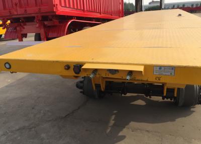China Carbon Steel 40 Tons 3 FUWA Axles Flatbed Trailer for sale