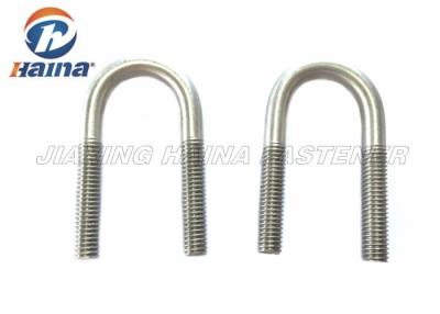 China Zinc Plated M8 / M12 Diameter Round / Square Bend U Bolts for sale