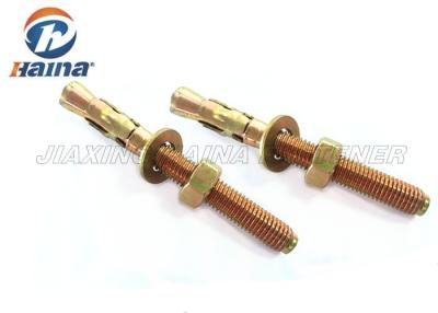 China Round Head Dia M6 - M20 Standard Carbon Steel Wedge Anchor Bolts for sale