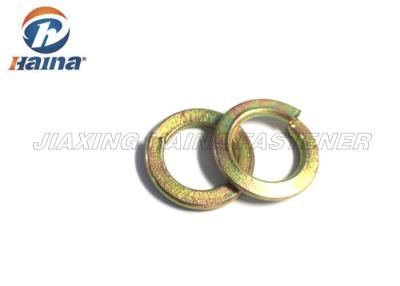 China Spring Steel Washers Yellow Zinc Plated , Carbon Steel Washers Customized for sale