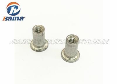 China Aluminum Round Body  M4 M6 M8 Flat Head  Blind Rivets Nuts Without Knurled for sale