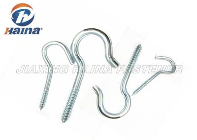 China Small Eye Hooks For Jewelry / Zinc Plated Carbon Steel Threaded Hook Bolt for sale