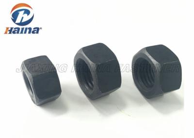 China Black Surface Hex Head Nuts Alloy Steel Grade 2H For Large Heavy Engineering for sale