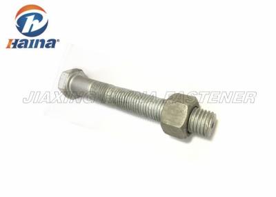 China DIN 931 Hex Head Bolts With Nut Carbon Steel Dacromet Surface Double End Threaded for sale