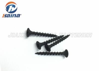 China Hardend Steel Black Phosphated Phil Bugle Head Drywall Screws , C1022 Self Tapping Metal Screws for sale