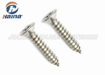 China A2 A4 Stainless Steel Cross Recessed DIN7997 Contersunk Self Tapping metal Screws for steel for sale