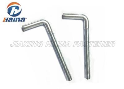 China ASME Carbon Steel Zinc Plated L/J Shape Anchor Bolts All  Threaded Rod for sale