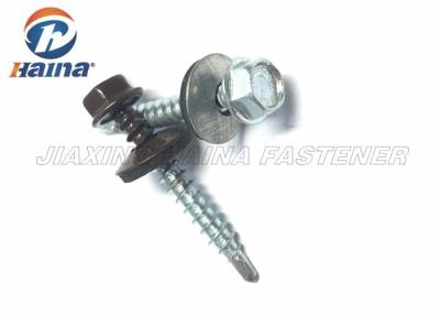 China Zinc Plated Color Painted Head Self Drilling Screws and EPDM Washer for sale