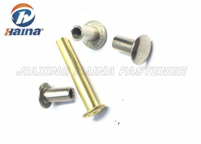 China Clothing Hollow Brass Round Flat Head Rivet Blind Rivets Nuts  For Footwear for sale