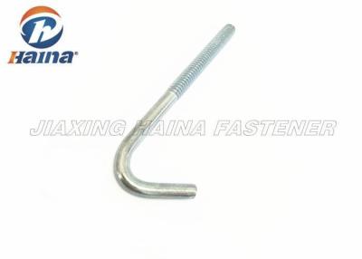 China Carbon Steel J Type Foundation Anchor Bolt Zinc Plated For Electronic Products for sale