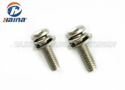 China Cross Recessed Stainless Steel 304 316 Pan Head Screws and Washers for sale