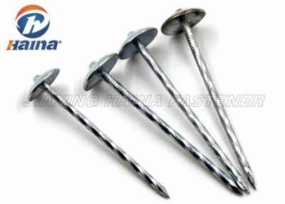 China Zinc Plated Q195 Umbrella Head Roofing Nails Smooth Shank / Twist Shank for sale