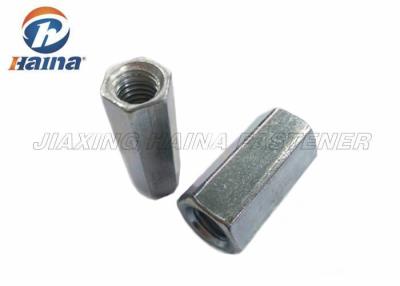 China Hex Rod Coupling Nuts Zinc Plated Long Hex Head Nuts M12x36 mm Right Hand Thread for sale
