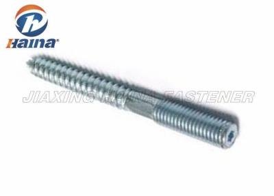 China Carbon Steel Dowel Hanger Self Tapping Screws Zinc Plated Double End Threaded for sale
