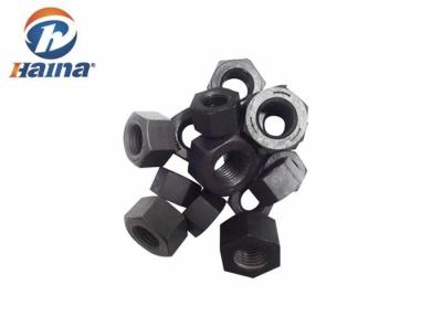 China Carbon and Alloy steel nuts DIN 934 A563 GR 2H heavy black  hex nut M10-M100 for sale